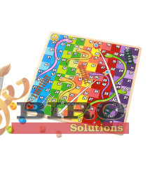 Jocuri din lemn 2 in 1 Ludo Snakes